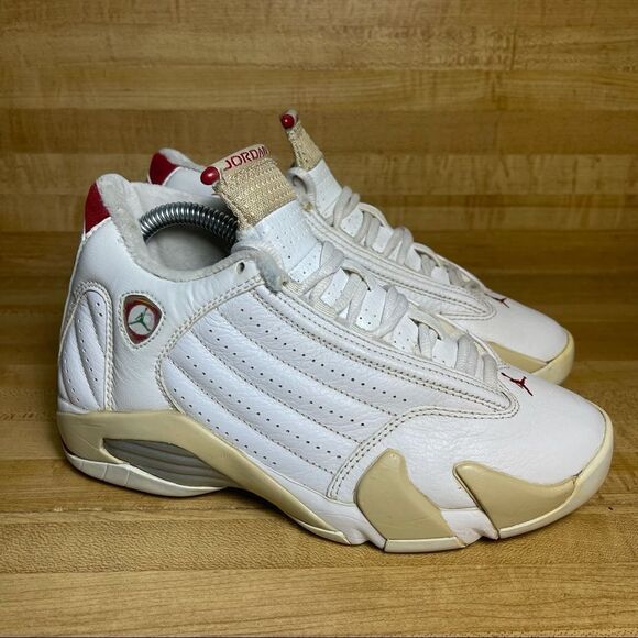 Air Jordan 14 Retro 'Linen' Women’s Size 7 WHITE 312274-161 - Picture 1 of 9